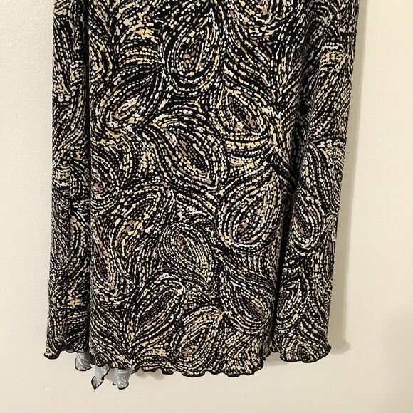 Vintage Y2K Dotty Boho Hippie Festival Fairy Asymmetrical Slit Ruffle Skirt M - Picture 9 of 9